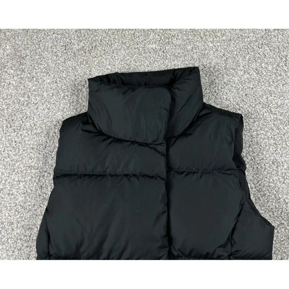James Perse Yosemite Vest Womens 0 Black Full Zip Goose Down Puffer Quilted - Picture 2 of 10